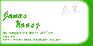 janos moosz business card